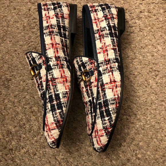 Brand New Gucci Jordan Loafers Tweed with Silver Threads 38.5 - Picture 9 of 10